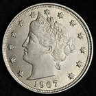 Photo of a 1907-P Liberty Nickel from an eBay listing that sold on Jul 14, 2026