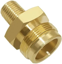 Propane Gas Fitting Adapter 1/4" Male NPT 1"-20 Male Throwaway Cylinder Fitting