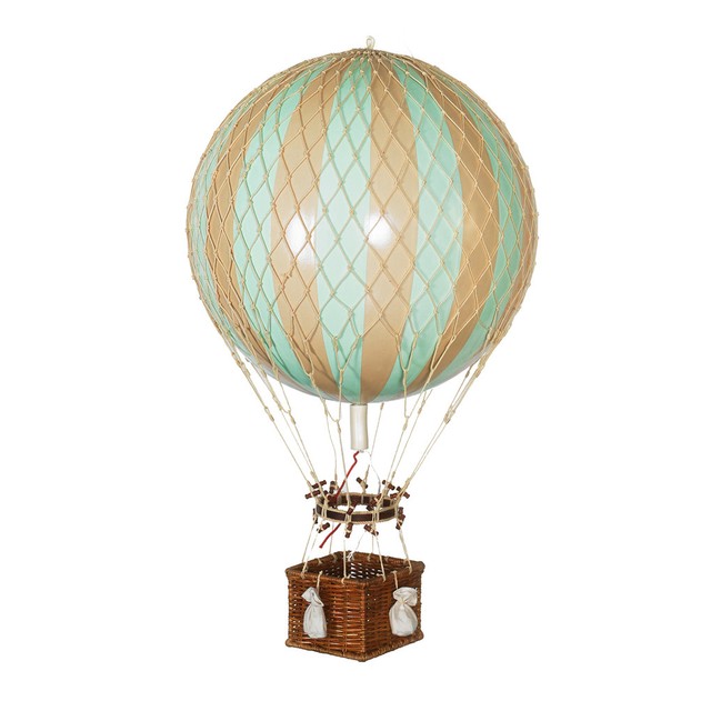 Hot Air Balloon Model Mint Green 13 Aviation Hanging Ceiling Home