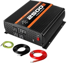 2500W Power Inverter 12V to 110V DC to AC RV Power Converter Camp Car Semi Truck