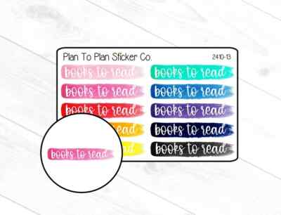 2410-13~~Books To Read Notes Page Header Planner Stickers