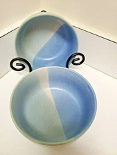 Gibson Elite Convergence Blue  Stoneware Set of 2 Cereal/Soup Bowls 