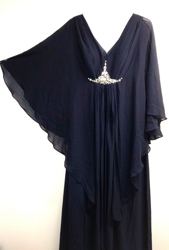 Unbranded Bead Chiffon Angel Sleeve V 