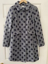 MARCS Size 6 - 8 Grey Polka Dot Coat Jacket Womens ~ Gorgeous!