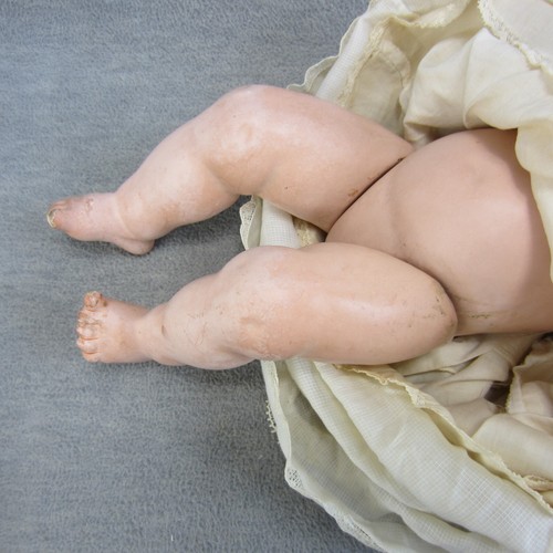 Antique A7 Character Baby Doll Bisque Head Glass Eyes Compo Body 15in - Picture 6 of 7