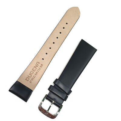 Dugena Replacement Band Leather Band Black Strap Width 20Mm, Simple