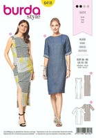 Burda 6418 Kleider Misses' NäHmuster GrößE 10 - 20 2 Designs FäHigkeit: Einfach
