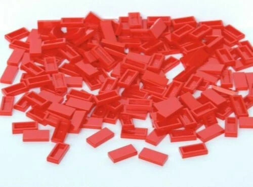 Red LEGO (R) Bricks, Pieces & Parts Bulk Lot