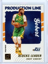 2021-22 Panini Donruss Rudy Gobert Production Line Press Proof #5 Utah Jazz