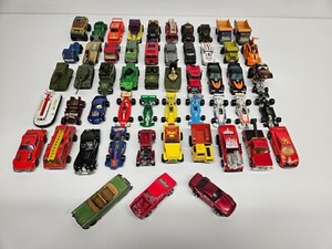 Vintage Diecast Car Lot of 53 70's & 80's Hot Wheels, Matchbox Johnny Lightning