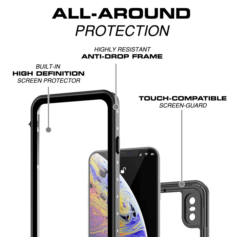 Waterproof Case Shockproof Dirtproof Life Cover For Apple iPhone Xs Max Xr X - Image 4 of 4