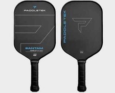 Paddletek Bantam TKO-C 14.3mm Pickleball Paddle Raw Carbon Christian Alshon Blue