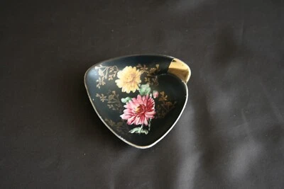 Cendrier individuel en porcelaine-Décor floral - Photo 1/3
