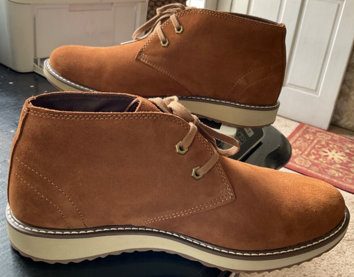 MEN'S L.L.BEAN STONINGTON CHUKKA BOOTS, SUEDE, SZ 10.5M SADDLE, NEW NO BOX eBay