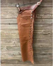 Handmade Western Leather Chaps & Chinks Horse Riding Gear & Western Pant