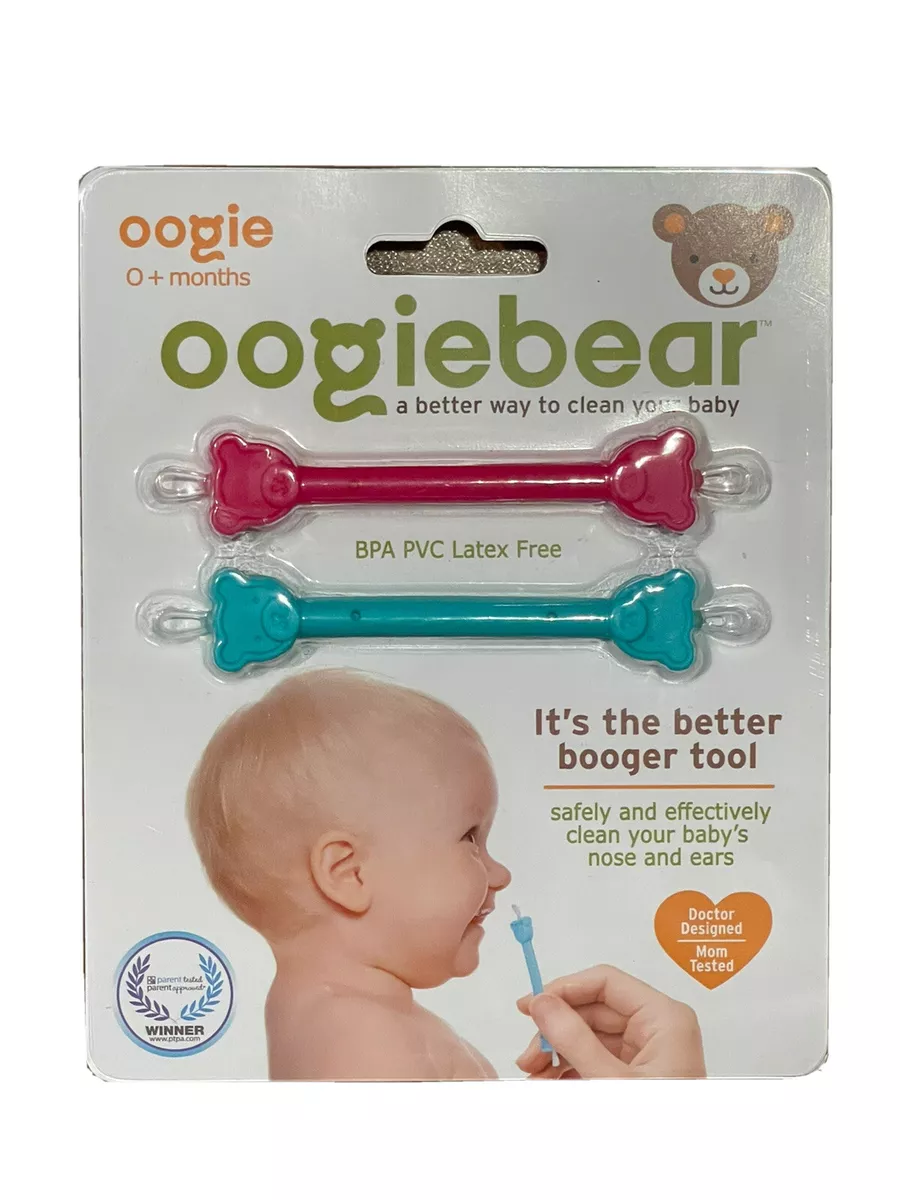 Oogiebear 2-Pack Infant Nose & Ear Cleaner with Case in Blue