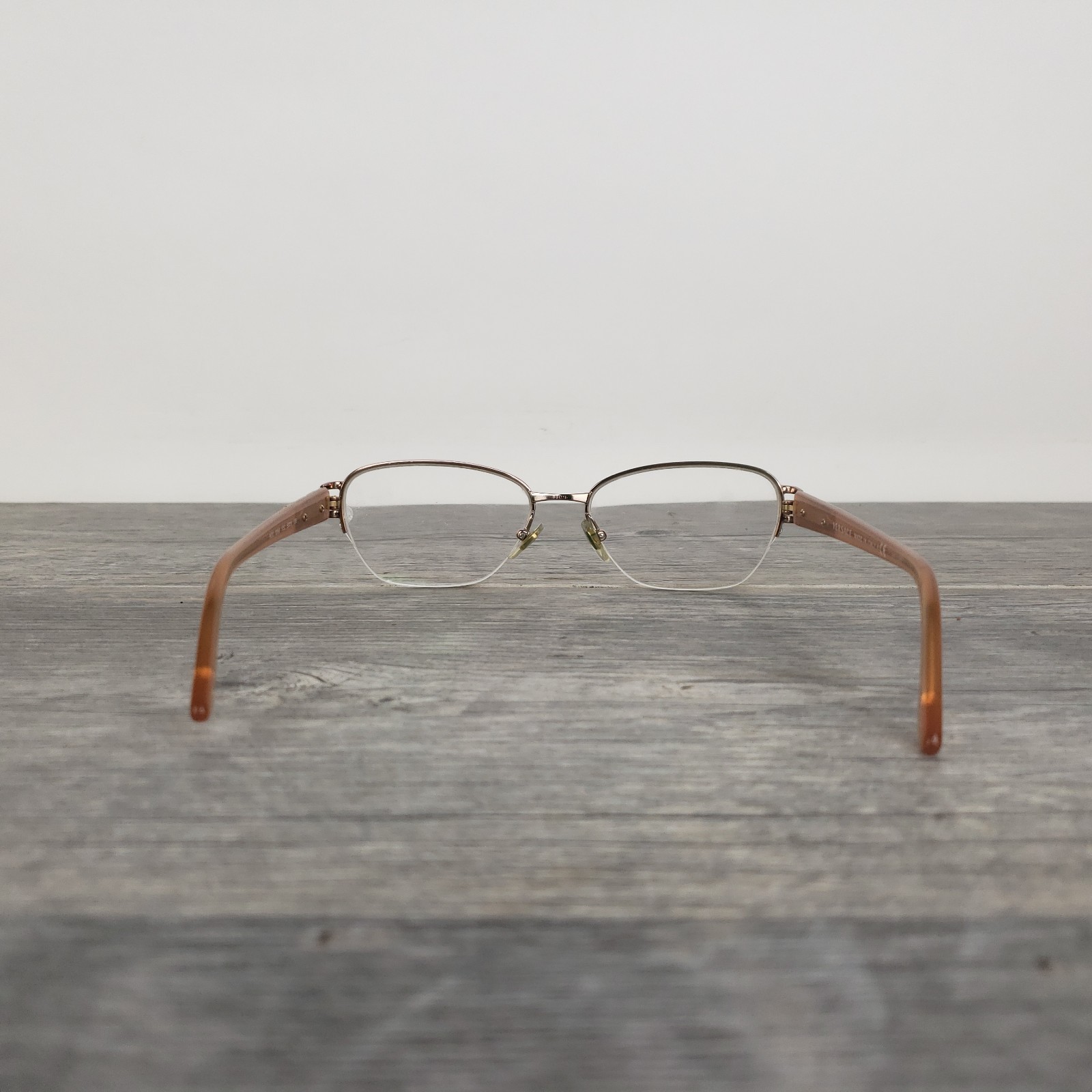 Versace Eyeglasses MOD. 1215-B 1052 Rose Gold Crystals Half Rim Italy 53 16 135 thumbnail 5