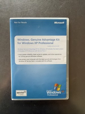 Windows XP Professional SP2 Genuine Advantage Kit CD Disc & Product Key