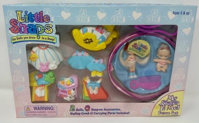Vintage 90s Silverlit Little Snaps Doll & Purse Set  My Sister N Me  MIB
