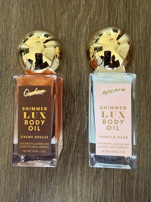 Orchid Shimmer Lux Body Oil Duo - Creme Brulee & Vanilla Cake