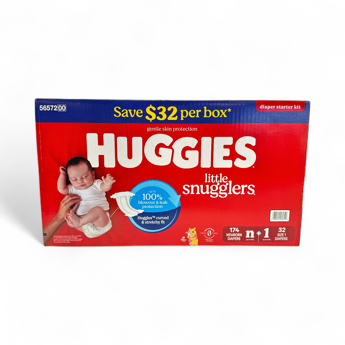 Huggies Little Snugglers Baby Diapers Starter Kit - Newborn 174ct + Size 1 32ct