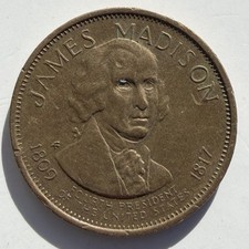 President James Madison Franklin Mint 1968 Presidential Bronze Medal 683354 AU