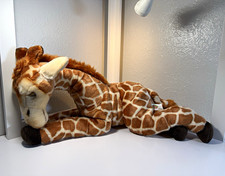 2002 Geoffrey Toys R Us Giraffe Plush Realistic Floppy Laying Stuffed Animal