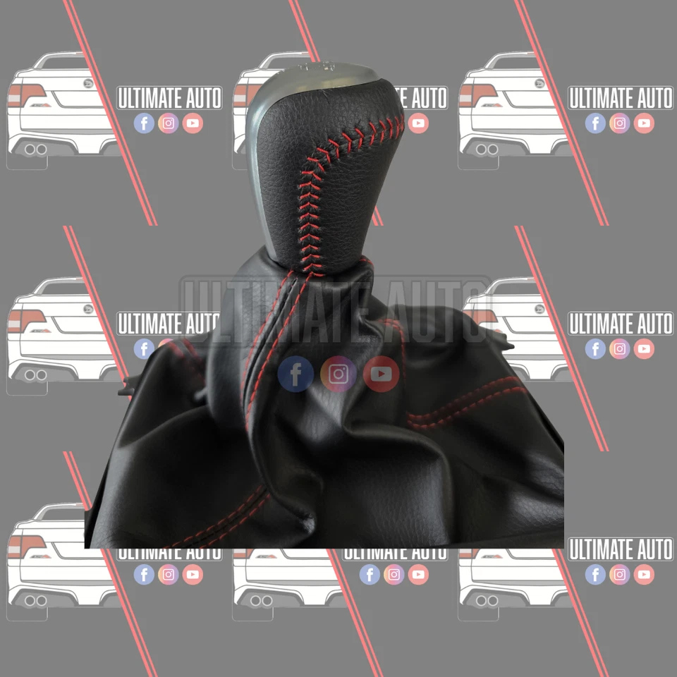 Holden VY VZ Manual Shifter Gear Knob & Boot + Trim RED V8 6 Speed SS & HSV - image 2 of 2