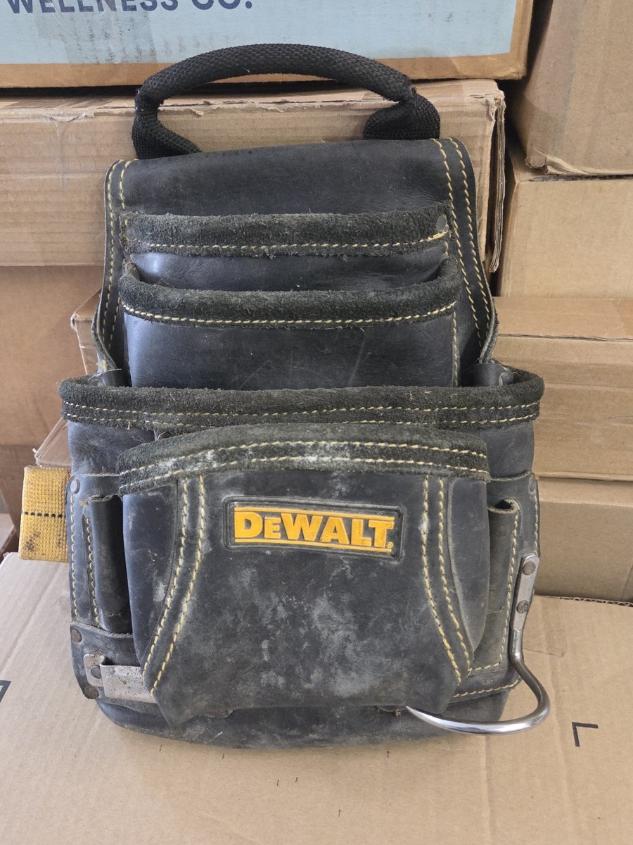 Carpenter Dewalt Leather Nail Pouch DEWALT DG5433 Leather Tool Bag