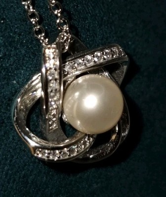 Alex Perry Satellite Collection Kette Anhänger mit Perle 925 Valentinstag  