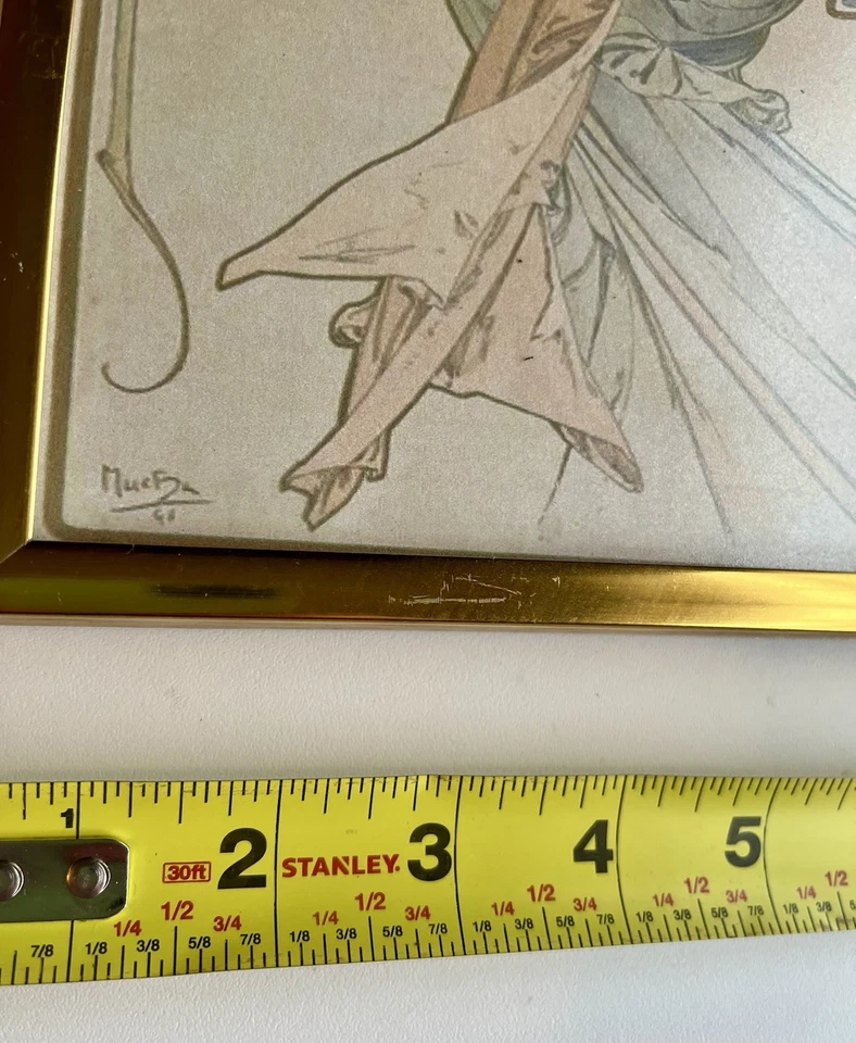 复古黄铜图片/照片框架带美术版画 - 2 件套;8 X 10 英寸 — 第 4/4 张图片