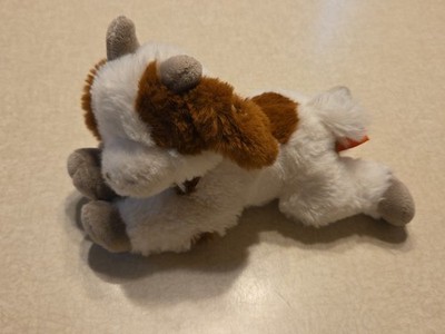 Wild Republic Plush 8'' Goat White Brown Farm