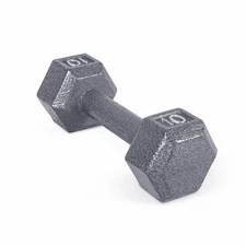 CAP Barbell Cast Iron Hex Dumbbell, Single, 10 lb