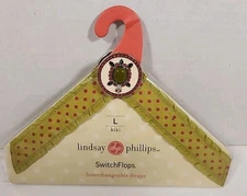 LINDSAY PHILLIPS Women’s Ribbon Straps KIKI  Interchangeable SwitchFlops L NWT 