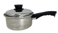 Lustre Craft Special Alloy Stainless 2 Qt Saucepan Saute Pot Pan & Lid USA Made