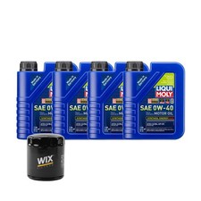 4L Liqui Moly Synthoil Energy A40 0W-40 Wix Engine Oil Change Kit for 9-3 9-5 L4