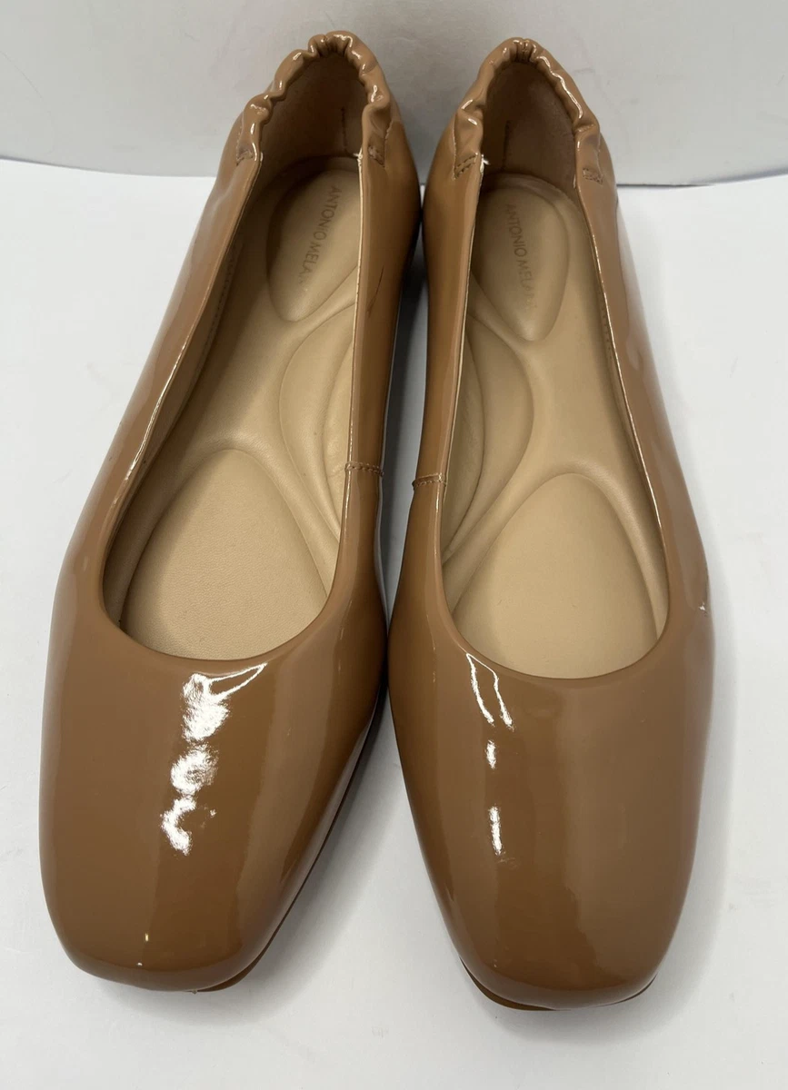 Antonio Melani Nude Leather Square Toe Ballet Flats - Size 7M Antonio Melani Women main image 2