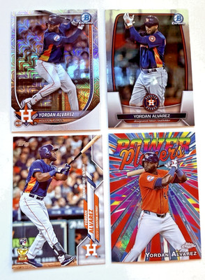 Yordan Alvarez Card Lot - Bowman Inserts, Parallels & Topps Rookie - Astros