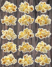 Pile of Popcorn Cut Vinyl Stickers Scrapbooking Laptop Waterbottle