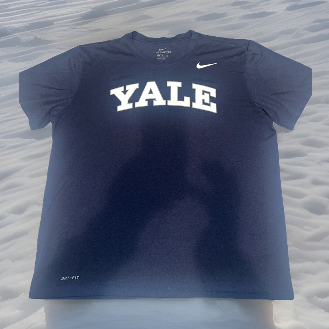 Yale University Bulldogs Spellout Logo Athletic Shirt XL Blue Official Merch New