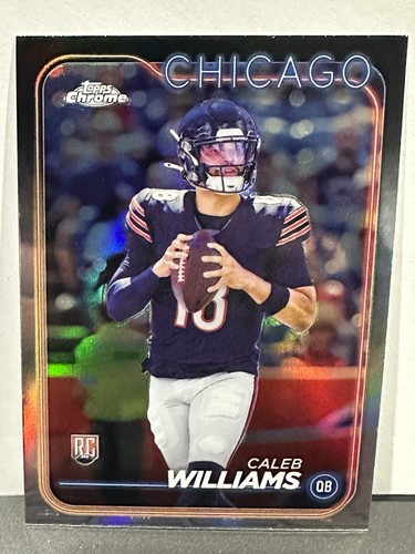 Carte Rookie Caleb Williams Refractor Holo Argent - Insert SP #1 Bears USC - Investissement