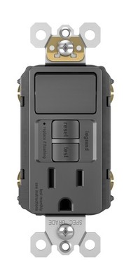 Legrand Radiant 15 Amp Combination GFCI Self-Test 1 Pack, Black 