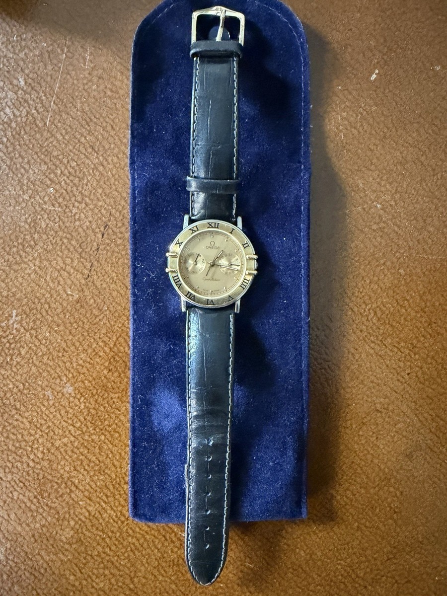 Vintage Omega Constellation Manhattan Day-Date 18k Gold & Steel