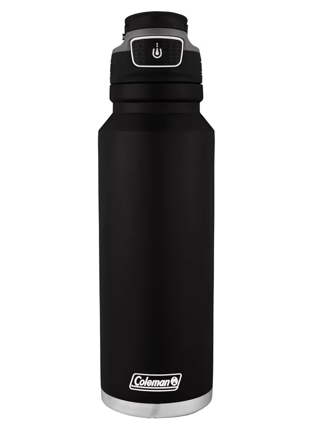 Coleman Autoseal Freeflow Stainless Steel Water Bottle, Black, 40 oz.