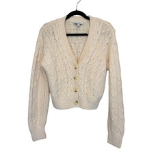 Other Stories Paris Atelier Alpaca Wool Cardigan S Cream Cable Knit Soft Girl
