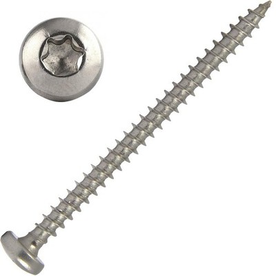 Rundkopf-Spanplattenschrauben Torx Ø 3 6mm Mit Verstärktem Kopf Edelstahl A2