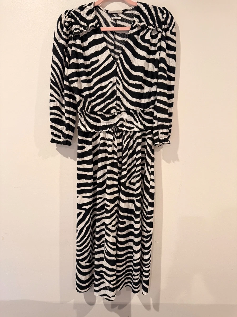 knee length dresses for ladies Zebra print dress