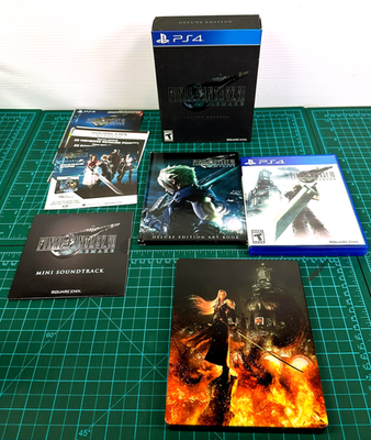 Final Fantasy VII Remake Deluxe Edition Sony PS4 Steel Book Box