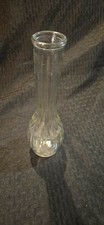  Clear Glass Single Stem Flower Vase  9" tall  