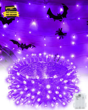 Halloween String Lights Battery Operated, Purple Lights with Timer Waterproof 16